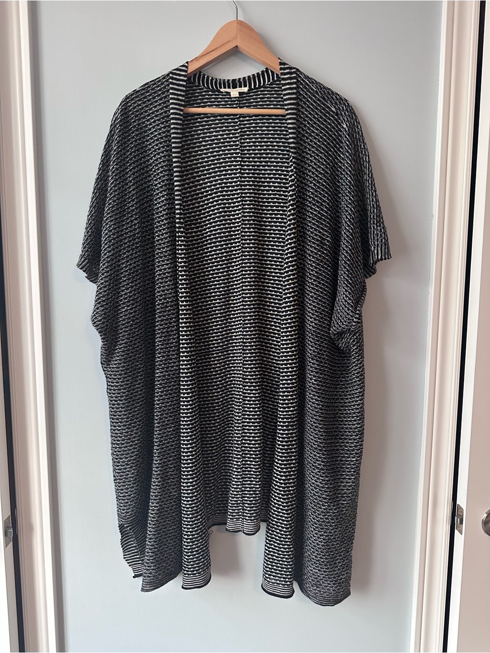 Eileen Fisher Woman 100% Organic Linen Striped Kimono Cardigan Duster 3X - Picture 1 of 10